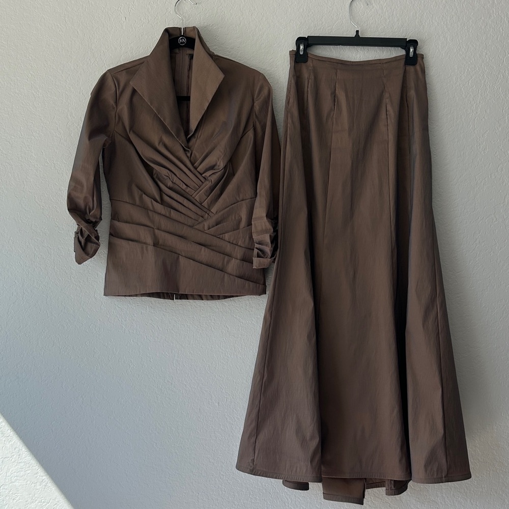 Women’s Gown: Two-Piece Skirt and Blouse Set. Top Size 10, Bottom Size 8